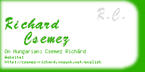 richard csemez business card